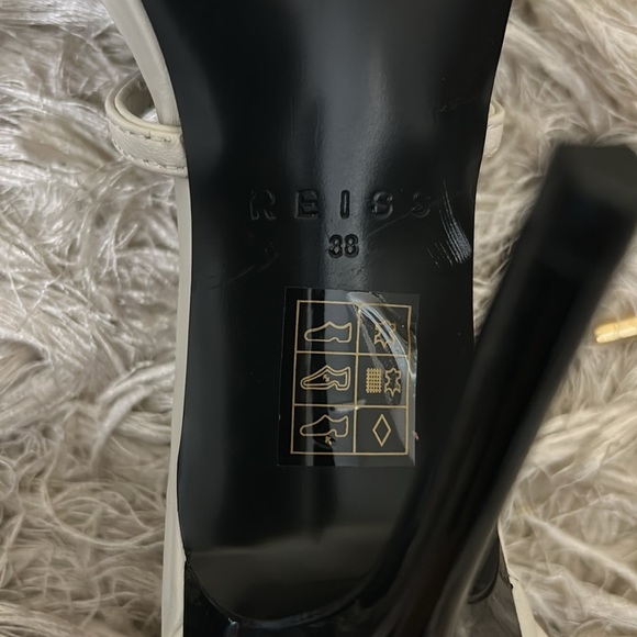 NWOB Reiss Kali Leather Strappy Wrap Stiletto Sandals in Off White Sz 38 US 7.5 - Picture 16 of 16